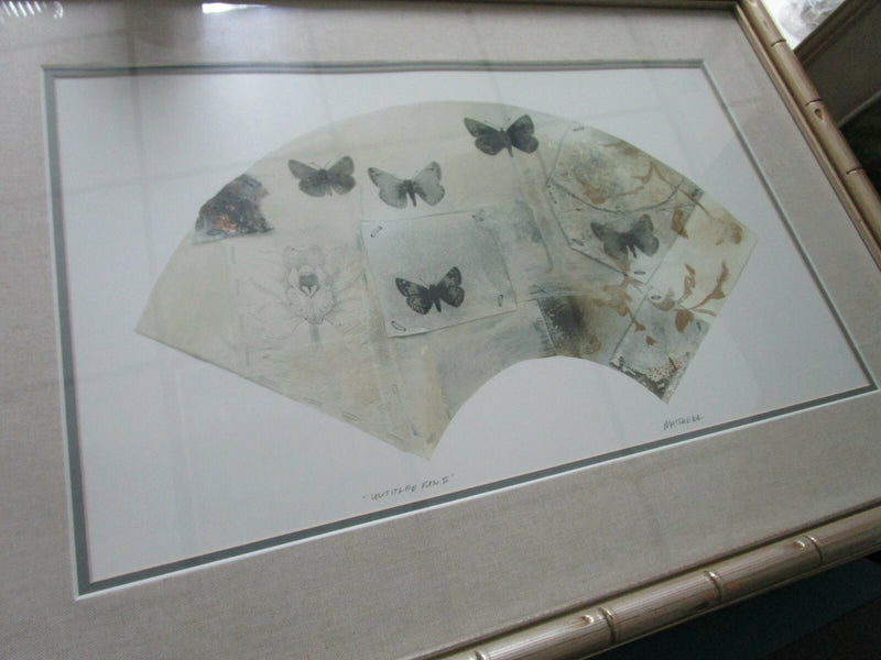 MATSUOKA LITHOGRAPH SIGNED IN PLATE UNTITLED FAN PICK ONE