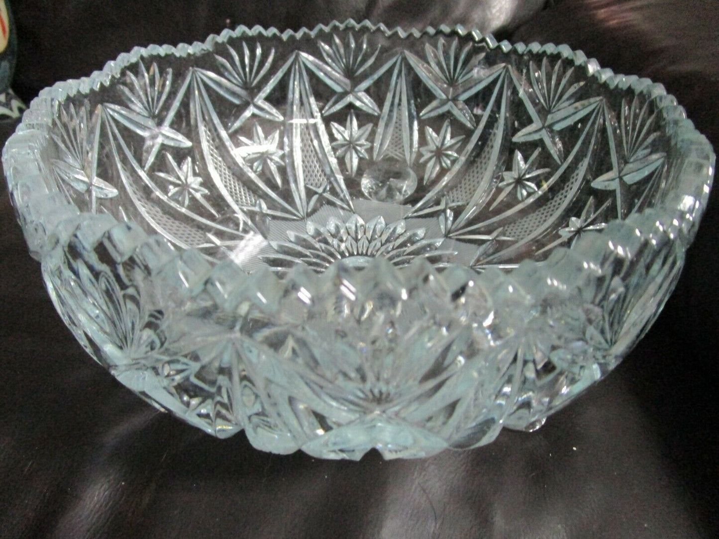 AMERICAN BRILLIANT FOOTED BOWL SAW BORDERS