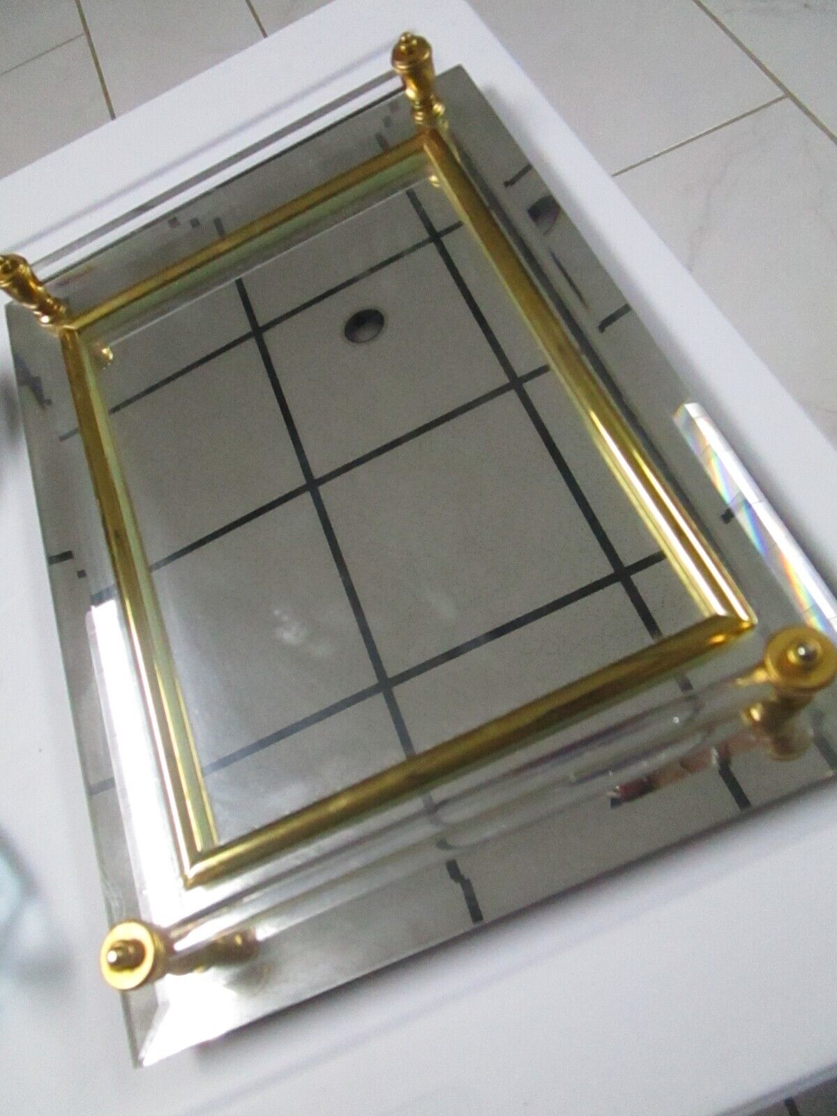 MIRROR VANITY TRAY MADE IN ITALY 10 X 8"