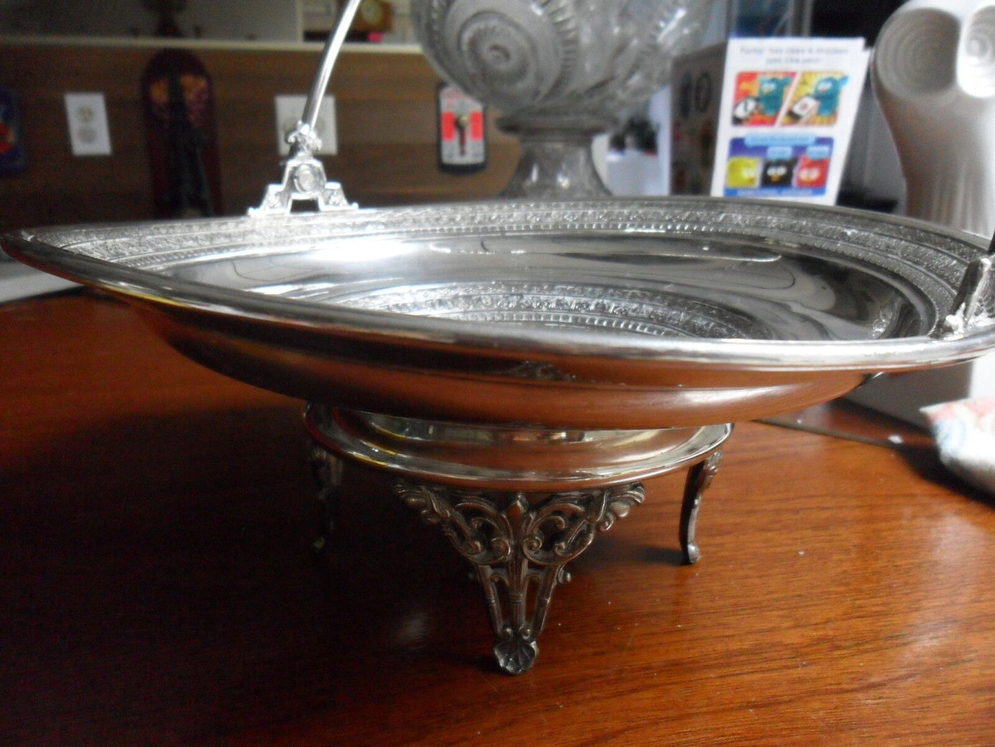 Victorian bride basket by E.G. Webster & Brother New York silverplate original