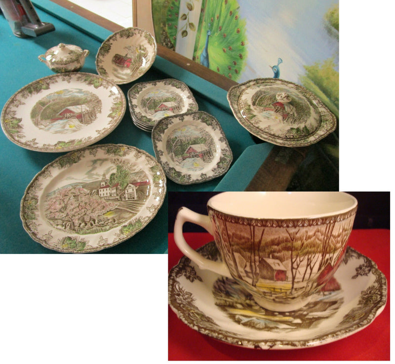 Johnson Bros The Friendly Village Tray, Bowl, Tureen, Plates, Cup Saucers Pick 1