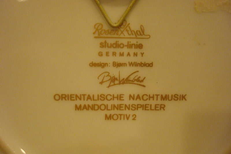 Bjorn Wiinblad ROSENTHAL COLLECTOR PLATES SUMMER ORIENTALISCHE NACHTMUSIKV PICK