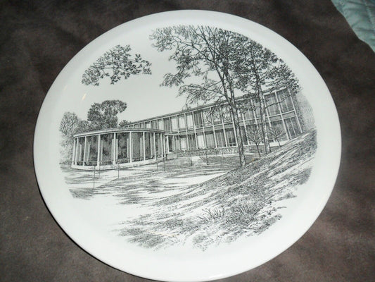 WEDGWOOD BRANDEIS UNIVERSITY PLATE , "The RABB Graduate School" black trans