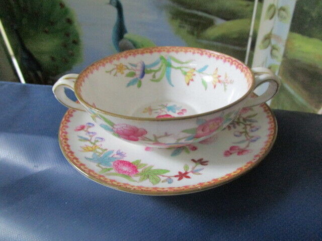 Royal Doulton Ito 1980s Pink Floral Smooth Edge Dinner Set Pick Set