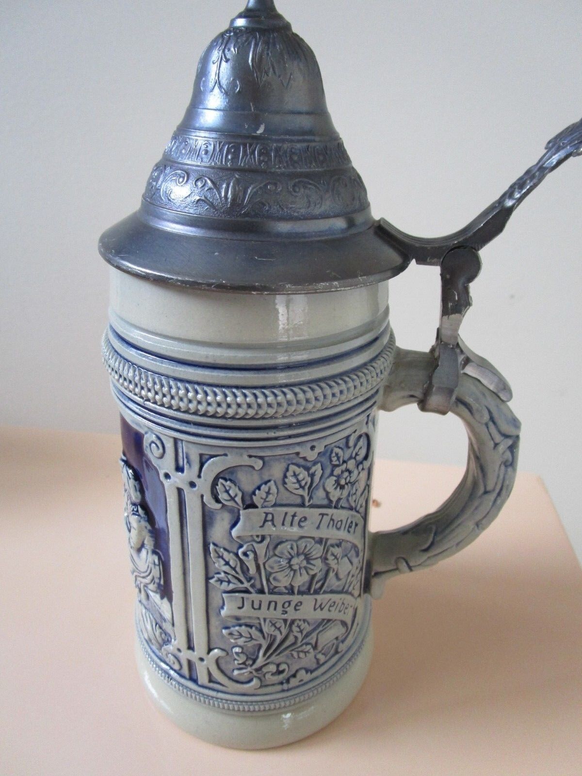 9" Hoffritz Thewalt Beer Stein With Lid Western Germany MARKED YEAR 1894