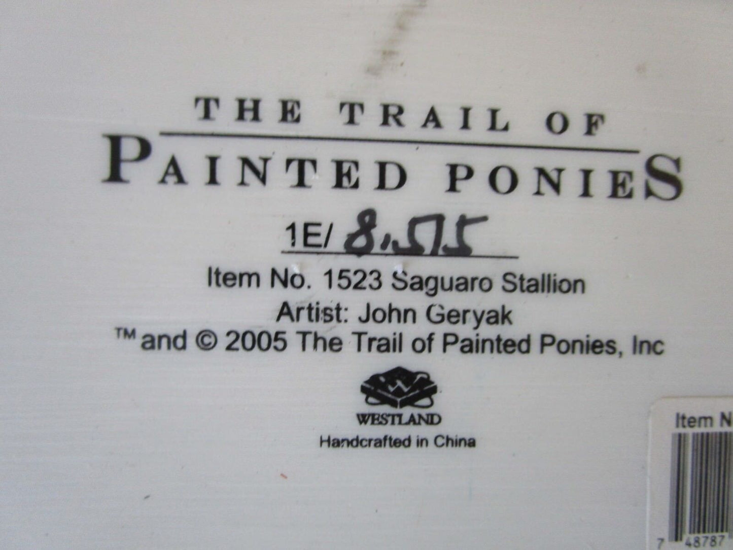 THE TRAIL OF PAINTED PONIES "SAGUARO STALLION" BY CJ WELLS,HORSE FIGURINE NIB or