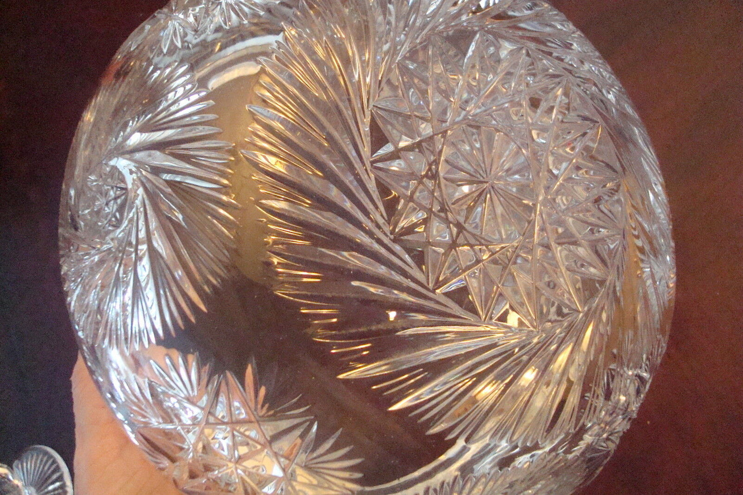 Vintage cut crystal BRILLIANT  PERIOD PATTERN Glass Bowl Centerpiece [GLASS15BSK