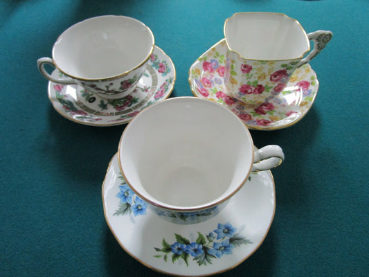 Floral Tea Time Cups Saucer Royal Stafford - Royal Grafton -Queen Anne Pick 1^^^