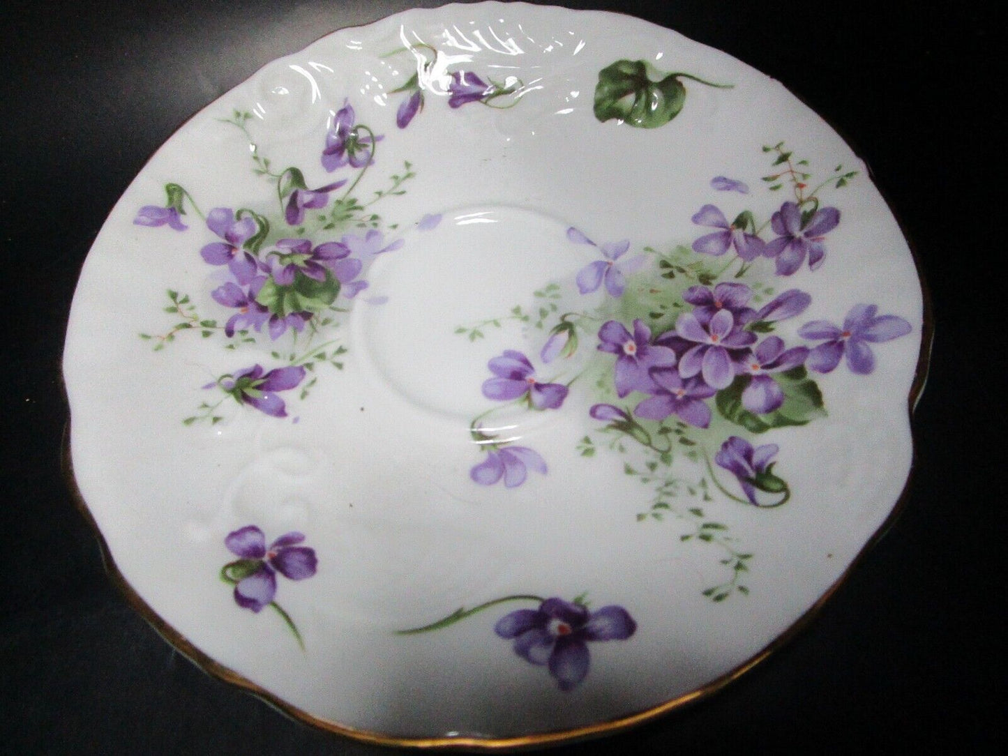 Hammersley Victorian Violets tea cup and saucer England [a5#14]