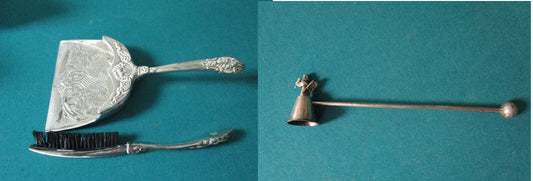 ANTIQUE 9.25 CANDLE ANGEL SNUFFER -  TABLE BREAD CRUMBS BRUSH GODINGER  PICK ONE