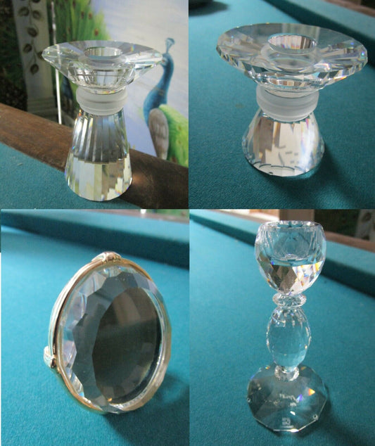 SWAROVSKI AUSTRIA CRYSTAL CANDLE HOLDER CANDLE STICK PHOTO FRAME PICK1 1-