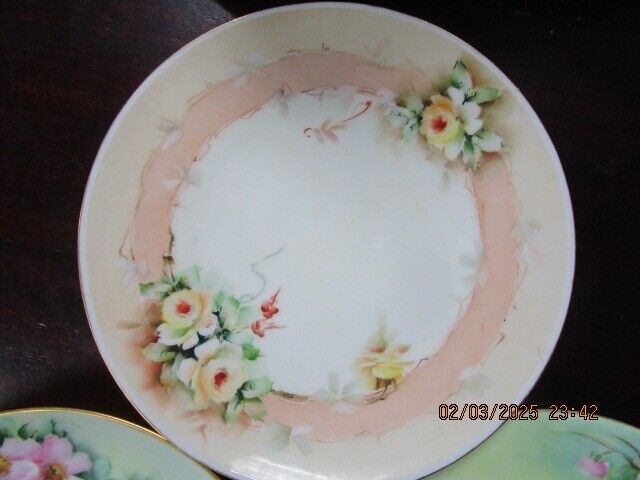 German Floral Curio Plates 7.75" Favorite ^^