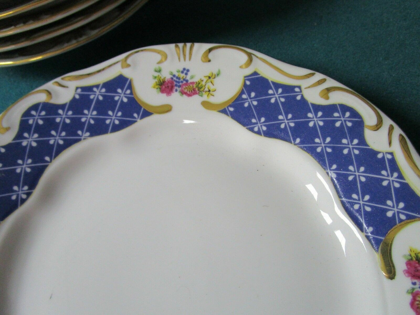 Zsolnay Hungary Salad/Dinner/Bread/Soup Plates Antoinette 1960s ^^