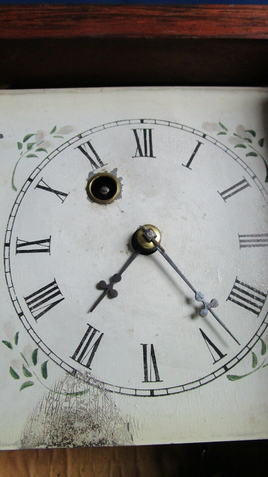 ANTIQUE 1850s WATERBURY KEY CLOCK BRASS REGULATORS GLASS DOOR WORKING 8 DAYS