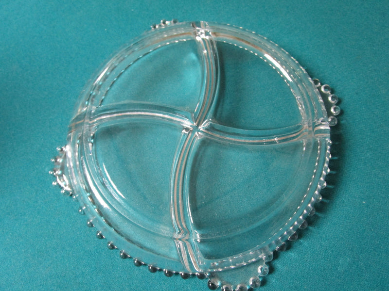 Imperial Glass Candlewick 4 Part Handled Relish BOWL Dish 9 1/2" [130L]