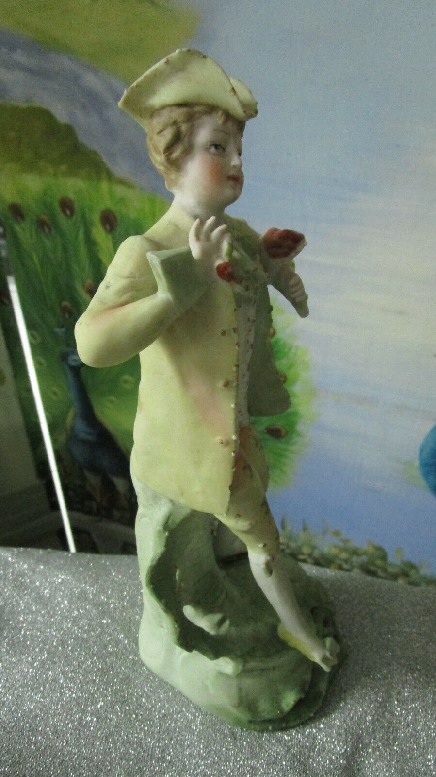 ANTIQUE BISQUE FIGURINE GERMAN GENTLEMAN 11 1/2"