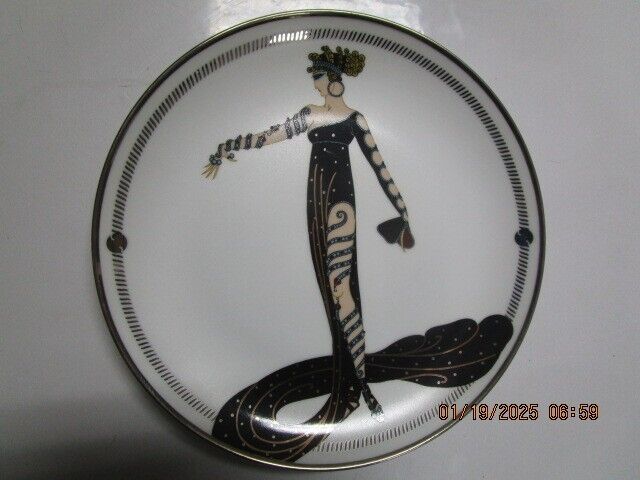 HOUSE OF ERTE FRANKLIN MINT COLLECTOR PLATE "THE MARVEILLEUSE" 8" ORIGINAL BOX^^