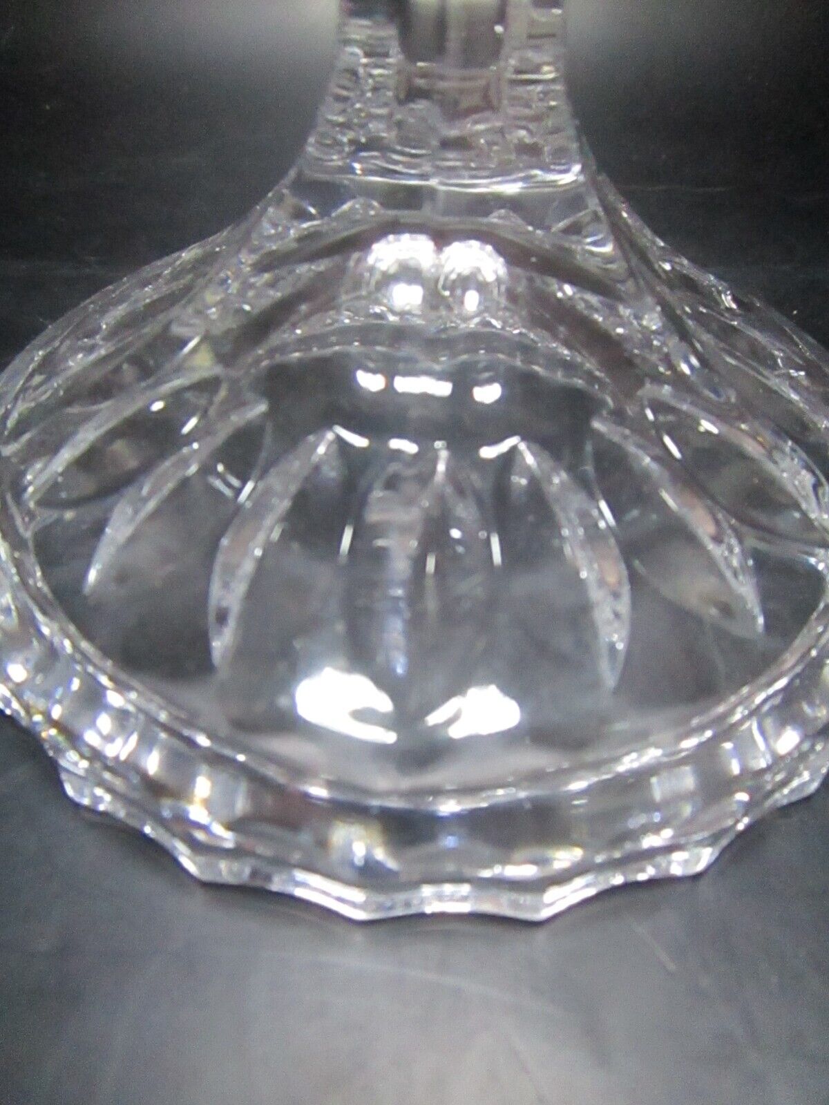 GERMAN MILLER IMPORTS CANDLESTICK CRYSTAL 4 1/4"