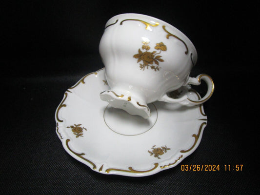 Weimar Germany fine bone china Katarina pattern SET CUP & SAUCER  c1940s