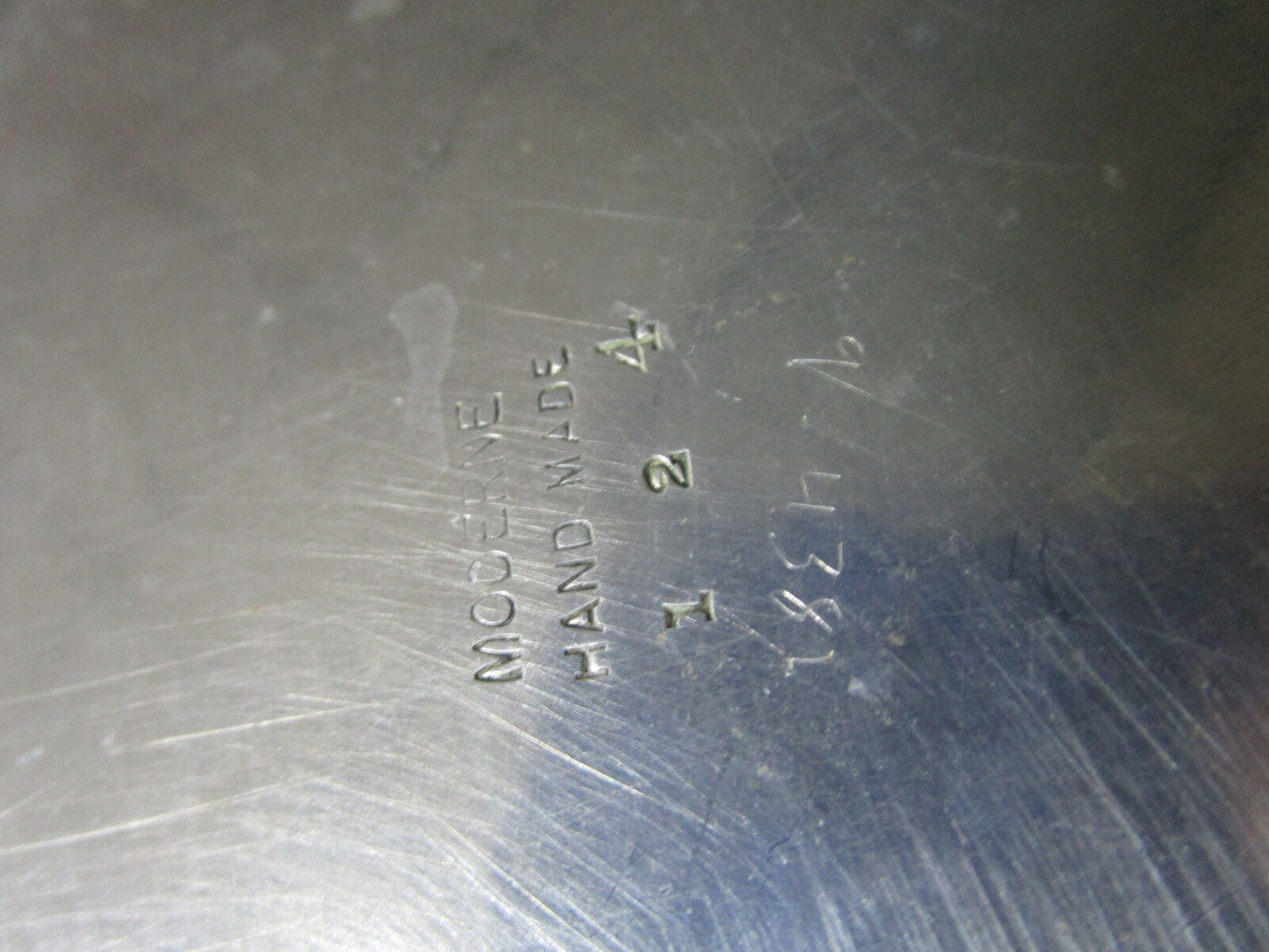 ALUMINUM BOWL AND TRAY  HAMMERED BY FD