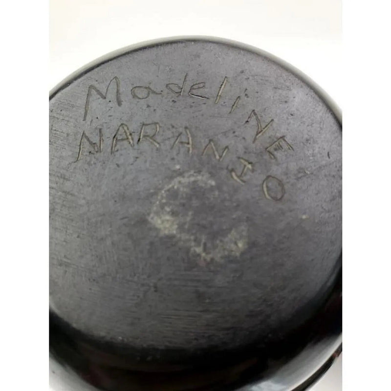 Madeline Naranjo Native American Pottery WEDDING Vase BLACK Signed 7"