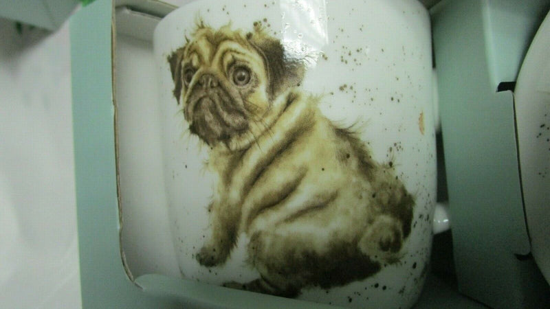 Royal Worcester Mug And Saucer Sausage Dutch Hound Dog - Pug Love Dog Nib Pick 1