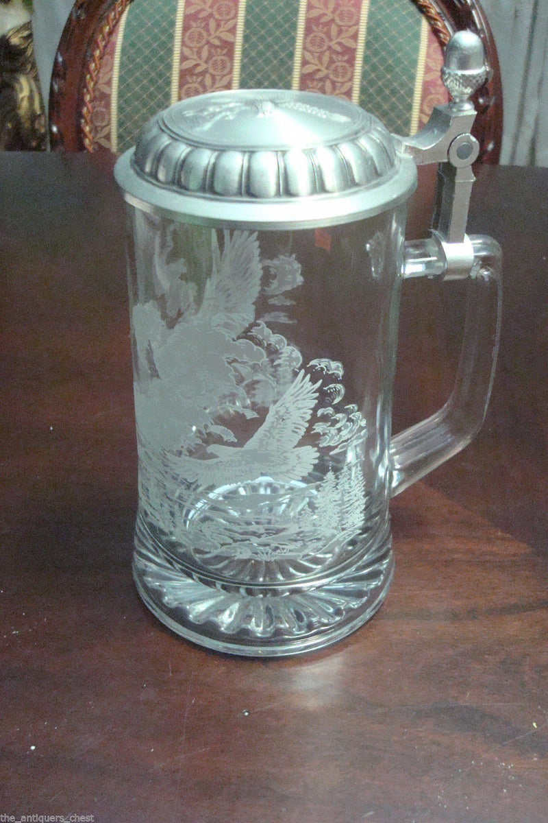 German Beer Stein Alwe Bald Eagle Head, Domex, Worker In Field, Bubbles Pick 1