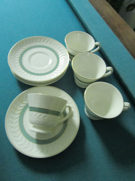 Theodore Haviland New York - 4 coffee cups & saucers Regents Park Pattern [80B]