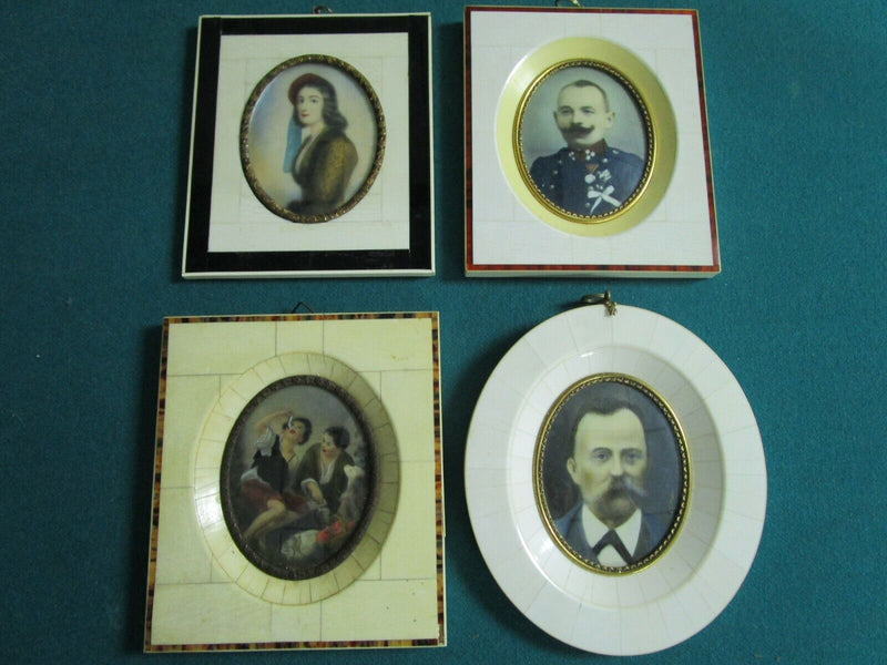 Antique Hand Painted Miniature Portrait French  Framed original PICK 1