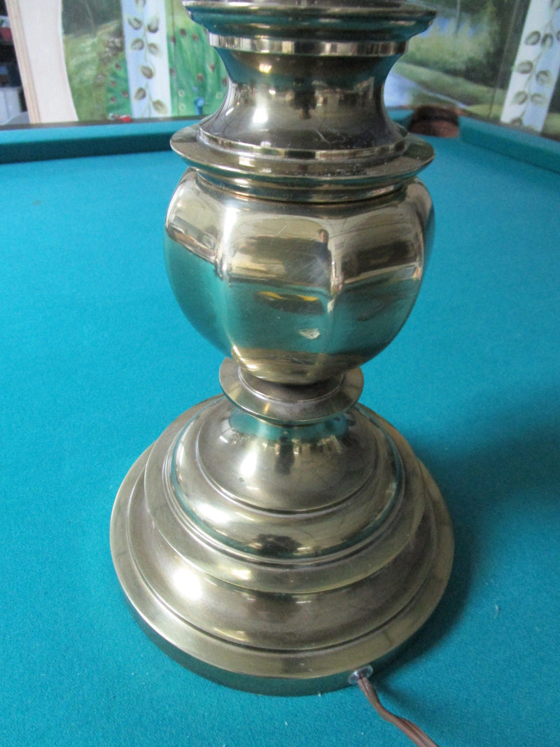 Mid Century Brass Table Lamp Electrical 24" Tall Bronze Corded