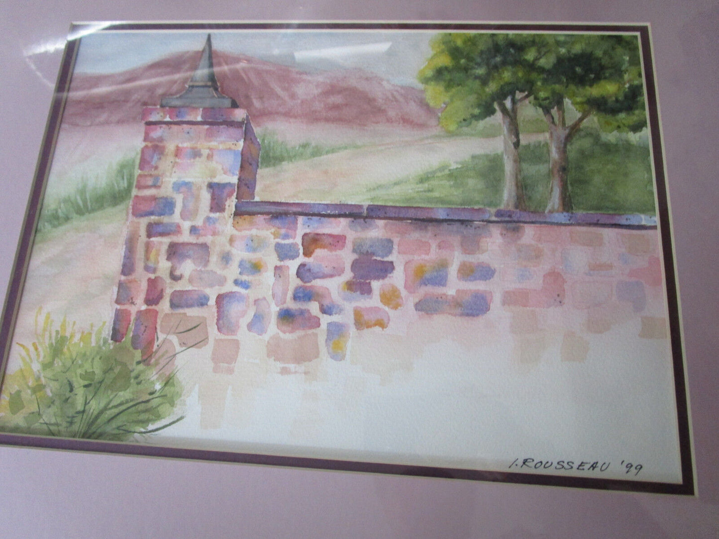 WATERCOLOR ORIGINAL PAINTINGS 5 BY I. ROUSSEAU 1999, NOT FRAMED MATTED