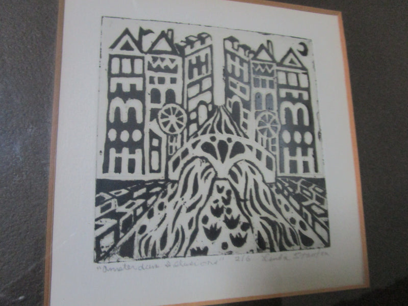 "AMSTERDHAM & ILUSIONS" LITHOGRAPH BY LINDA STANTON PENCIL SIGNED