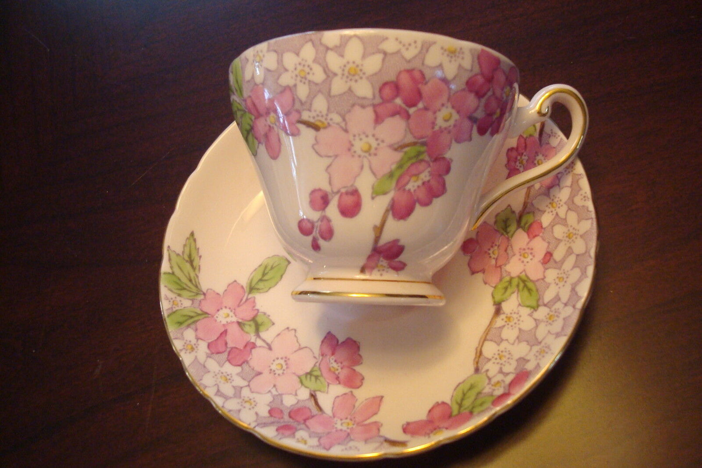 Tuscan cup and saucer made in England, white background