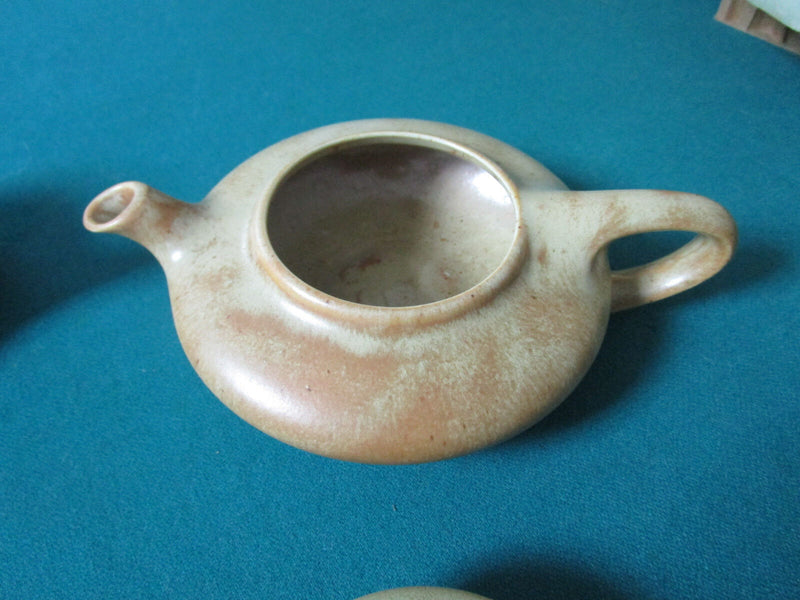 Flat Ceramic Teapot Tea For One -  Beige - Pick One^^^
