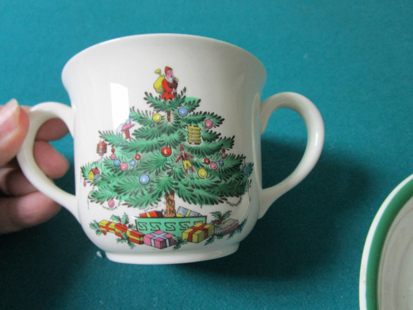 1991 SPODE FIRST BABY CHRISTMAS SET CUP AND SAUCER NIB