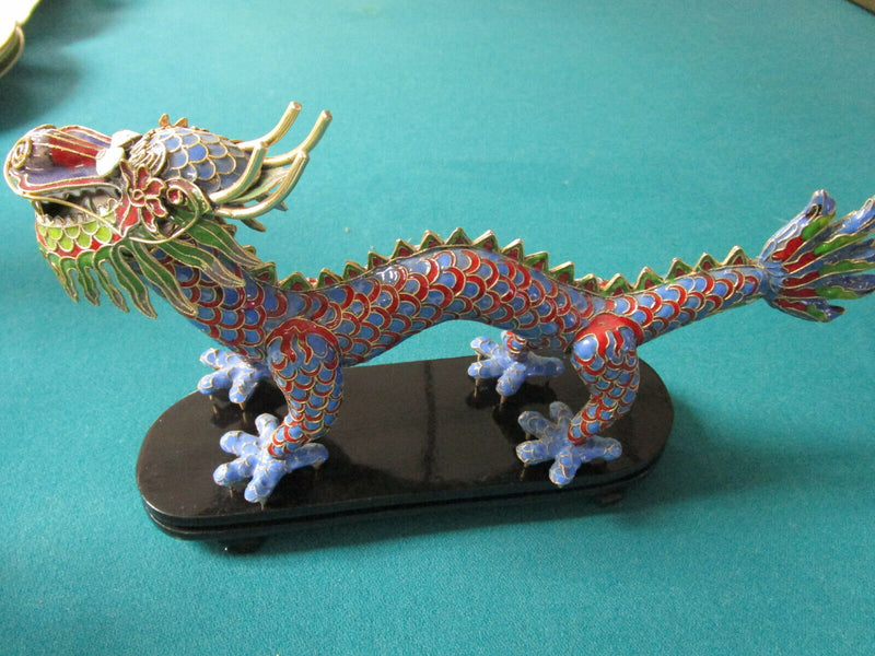 CHINESE SERPENT DRAGON GOLDEN FILIGREE HAND PAINTED ON RESINE BASE pick one