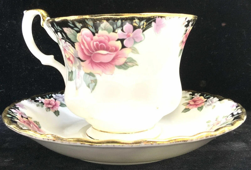 Royal Albert Concerto - Victoriana Rose  Porcelain Teacup & Saucer Pick 1 [80B]