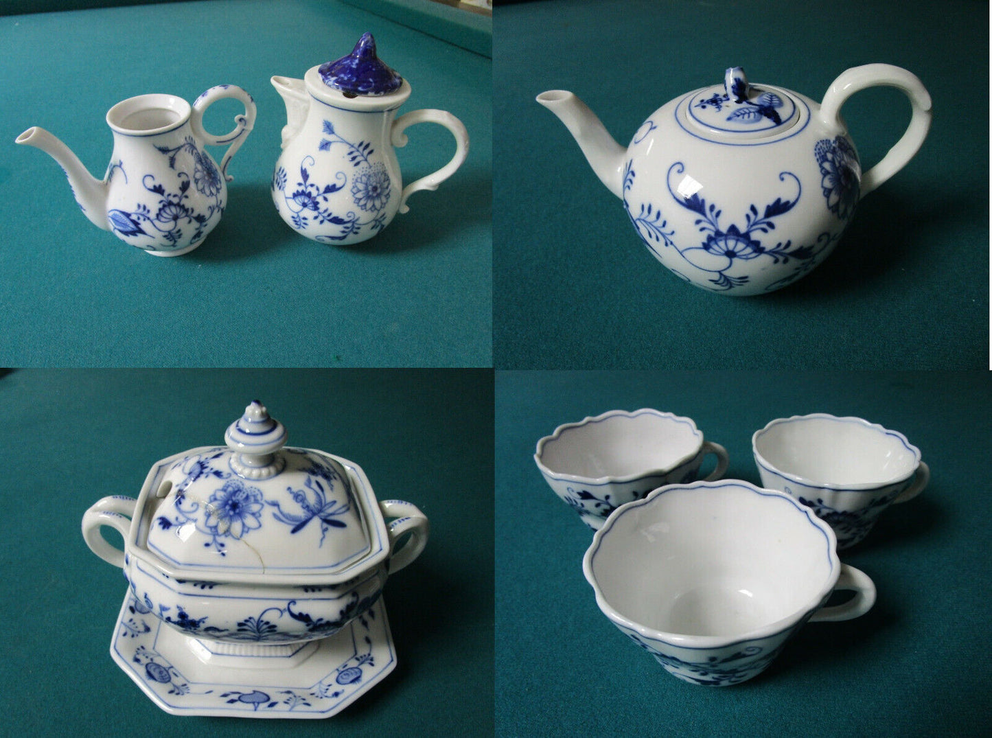 TK Meissen GERMANY COUNT THUN 1890s Klosterle TUREEN CUPS TEAPOT CREAMER PICK 1^