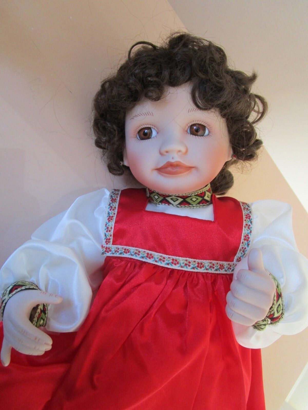 15” Natasha Porcelain doll by Kathy Barry Hippensteel, Knowles 1989