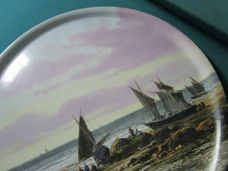 ANTIQUE SARREGUEMINES FRANCE PLATTER WALL PLAQUE 13 1/2"