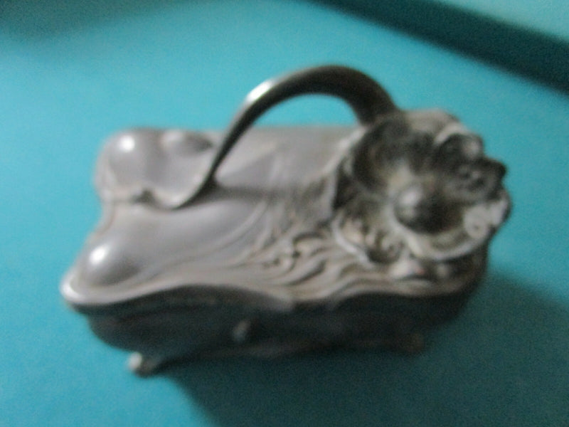 CHINESE LACQUER JEWELRY TRINKET BOX ART NOUVEAU VANITY METAL BOX PICK 1 ^^