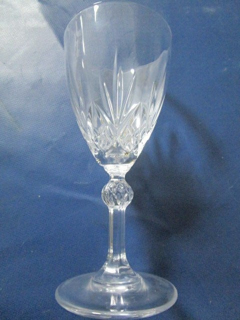 BOHEMIAN CRYSTAL CUT BALL STEM WINE WATER CHAMPAGNE GLASSES GLASSWARE PICK one
