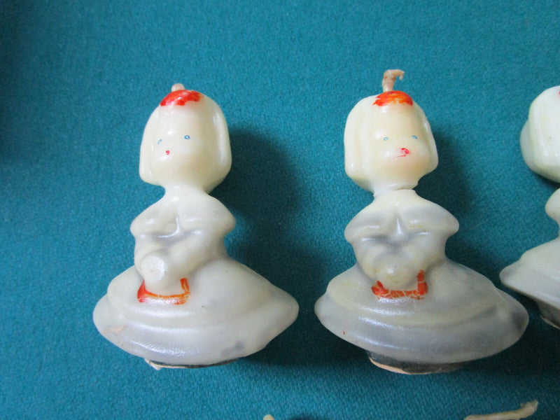Vintage Candles Tavern Novelty Candles  Puritan Boys And Girls, Santa^^
