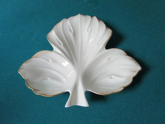 VINTAGE LENOX TREE PIECES TRAY BOWL CANDI DISH 3 LEAVES AND CANDLEHOLDERS ^