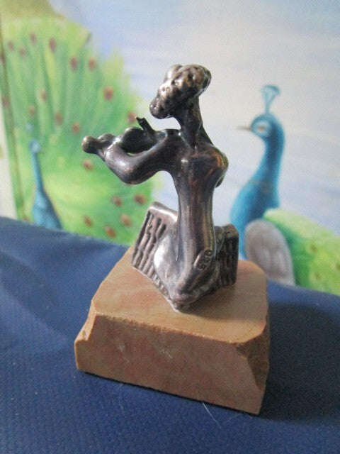 BEN ZION 925 STERLING SILVER FIGURINE VIOLIN PLAYER 3"