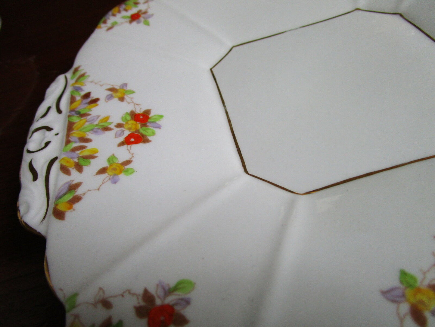 Melba bone china England Autumn Time pattern tray, 9 x 71/2" floral [60D]