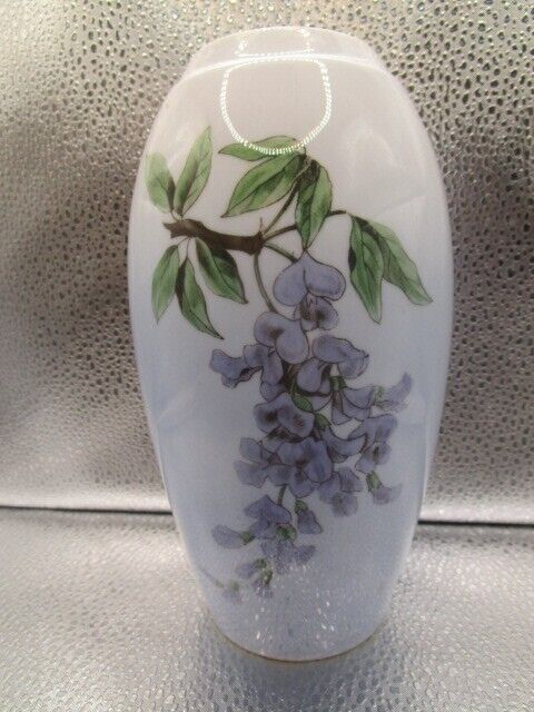 VINTAGE BING AND GRONDAHL B&G DENMARK westeria 7" VASE [a8]