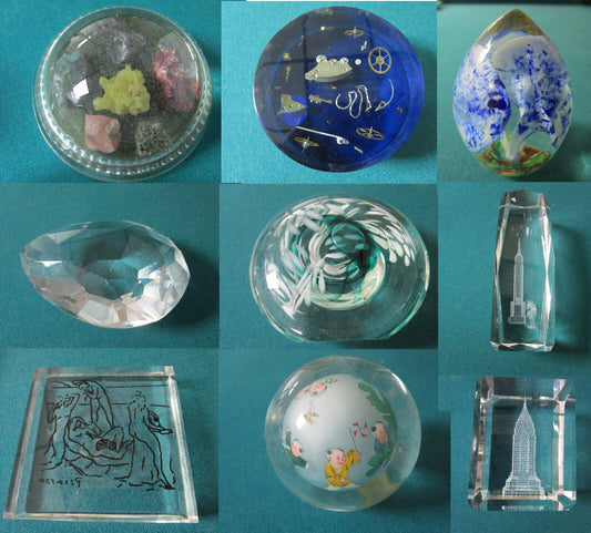Paperweight Crystal Glass Acrylic Signed "Picasso Translite Orleans" pick1