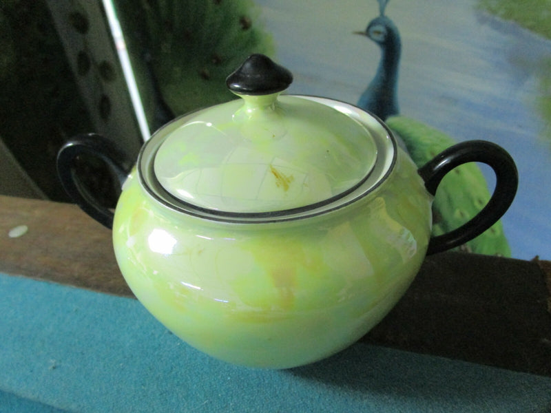 Union Czechoslovakia Ceramic Pitcher - Covered Lusterware Ceramic Sugar Pick1