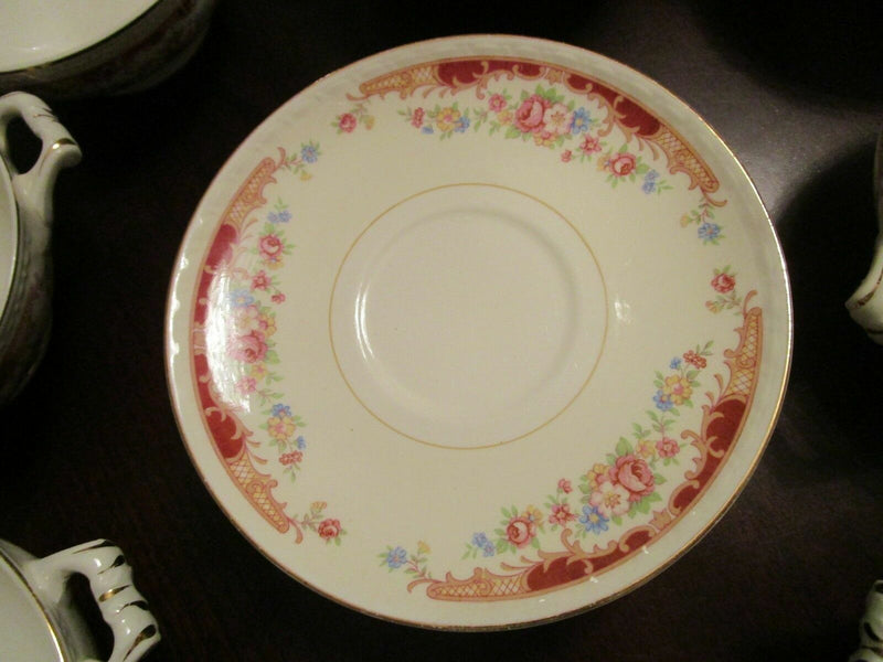 Homer Laughlin England Eggshell Georgian Bouquet Pattern Plates Trays Cups Pick